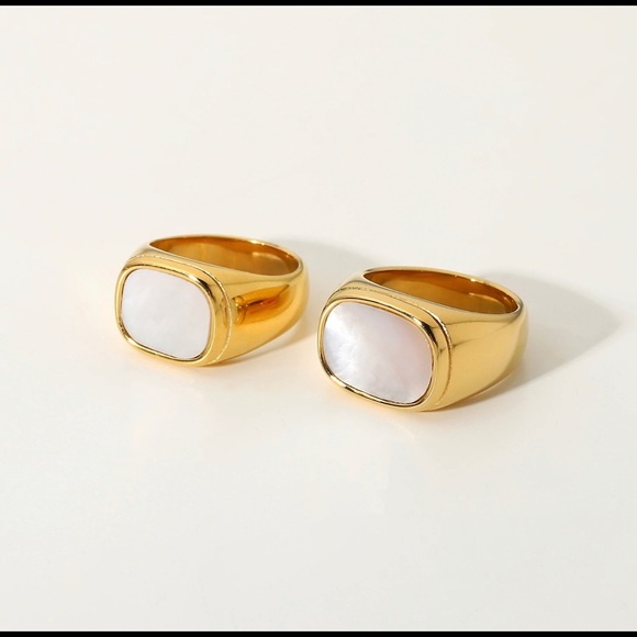 White Marble Ring - Picture 4 of 7